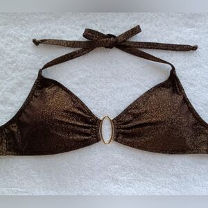 VENUS Shimmering Brown Bikini Top, Size 32D/34C/36B